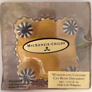 BUNDLE OF 2 MacKenzie-Childs Colorful Cheshire Cat Ornament